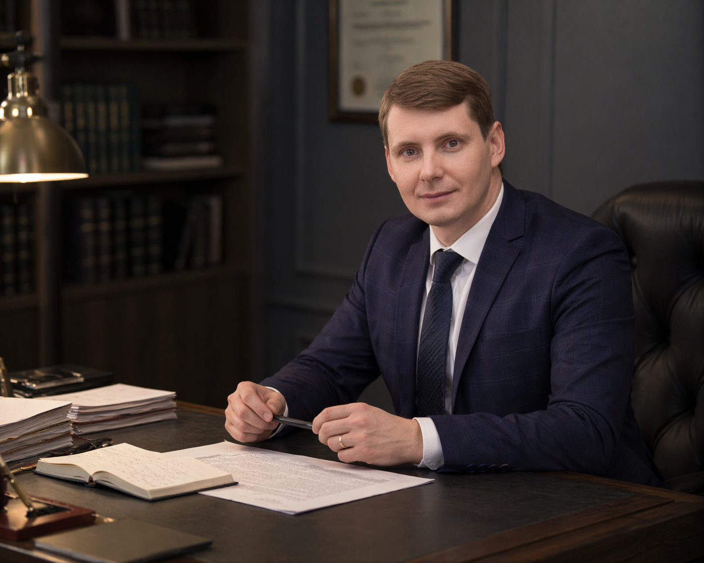 Колчанов Константин Игоревич в рабочем кабинете